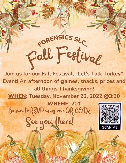 Forensics Fall Festival Flyer